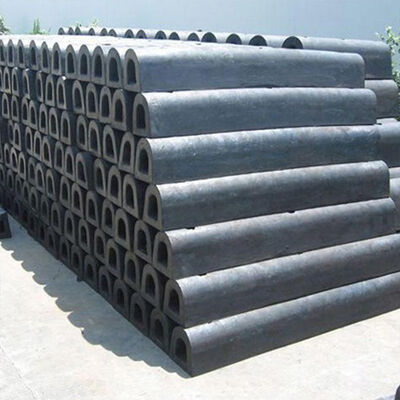 Paracolpi in gomma per banchine, parabordi a D, design con bulloni, struttura solida resistente alle intemperie