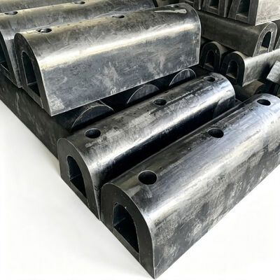 Paracolpi in gomma per banchine, parabordi a D, design con bulloni, struttura solida resistente alle intemperie